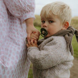 Frigg Little Viking Silicone Baby Pacifier 6M-18M ,Pack of 2 , Cocoa / Cream - Size 2