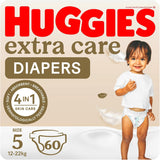 Huggies Extra Care - Size 5, 12 -22kg, Jumbo Pack - 60pcs