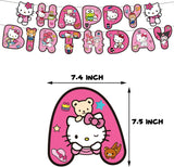 Brain Giggles Hello Kitty Birthday Decorations Set - 40 Pcs