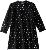Jelliene All Over Print Knit Dress - Black Hearts - Laadlee
