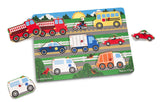 Melissa and Doug Wooden Peg Puzzle - Vehicles