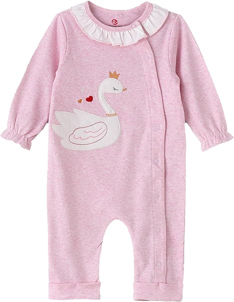 Elegant Kids Front Open Sleepsuit - Swan - Laadlee