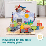 Melissa an d Doug Wooden Blockables Vehicles Play Set - 54Pcs