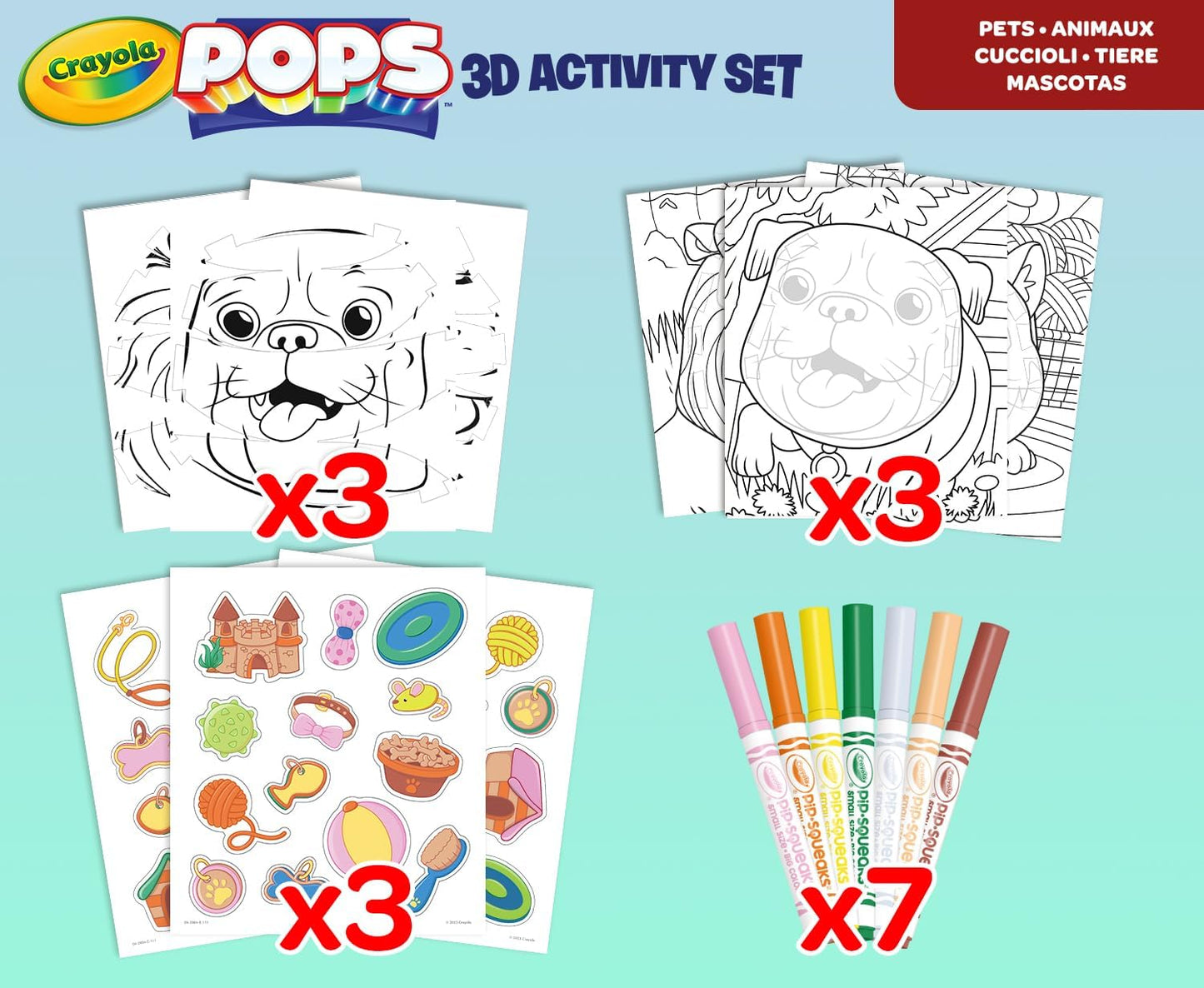 Crayola Pops 3D Activity Set - Pets