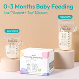 NCVI Breastmilk Storage Bags Easy Pour Spout 70 Count