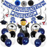 Brain Giggles Graduation Party Decorations Set of 37 pcs - Blue