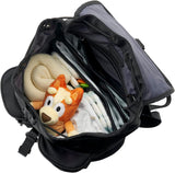 BabaBing Iris Sustainable Diaper Bag With Hooks And Changing Pad – Black
