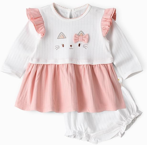 Elegant Kids Long Sleeve Dress - Cat - Laadlee