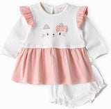 Elegant Kids Long Sleeve Dress - Cat - Laadlee