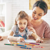 Deli Wax Crayon 24 Colors Assorted EC20820