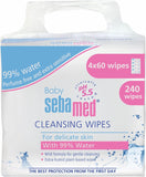 Sebamed Baby Cleansing Wipes With 99% Water - 240pcs