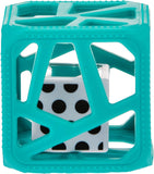 Malarkey Kids Chew Cube Easy Grip Teether Rattle - Turquoise - Laadlee