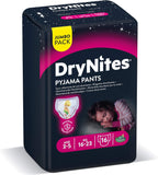 Huggies DryNites Pyjama Pants, 3-5Y, Bed Wetting Diaper, Girl, 16-23 kg, Jumbo Pack - 16pcs