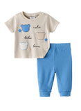 Tiny Hug Baby T-Shirt and Jogger Set - Bear - Laadlee