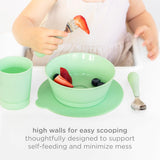 Ubbi Feeding Plates With Suction Cup Set 3pcs - Sugar Snap