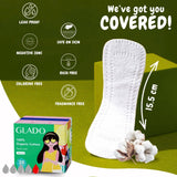 Glado 100% Organic Cotton Panty Liner for School Girls & Teens 15.5cm – Pack of 60