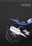 MSZ Suzuki GSX-R1000 Bike 1:12 Die-Cast Replica - Blue - Laadlee