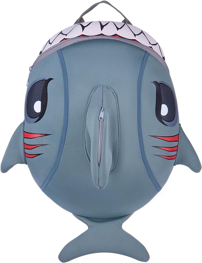 Crazy Safety Children Backpack Shark - Grey - Laadlee