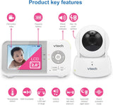 VTech - Pan & Tilt Video Baby Monitor | Full Motion Video - White