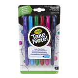 Crayola Take Note Washable Felt Tip Pens - Pack of 6 - Laadlee