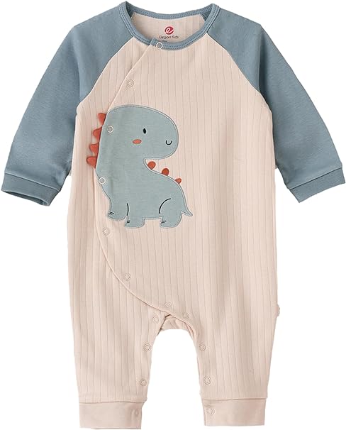 Elegant Kids Front Open Sleepsuit - Dino - Laadlee