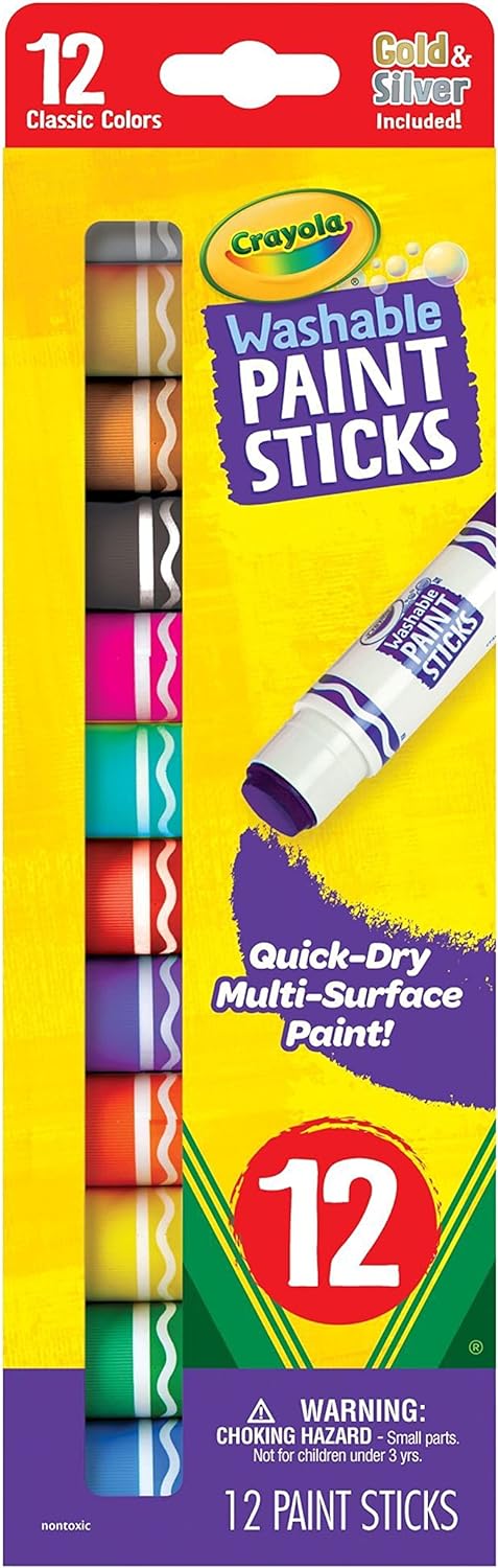 Crayola Washable Paint Sticks - Pack of 12 - Laadlee