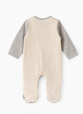 Elegant Kids Front Open Sleepsuit - Bear - Laadlee