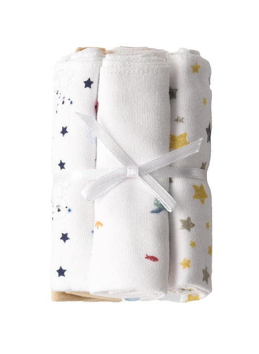Tiny Hug Baby Washcloth Set of 6 - Stars - Laadlee