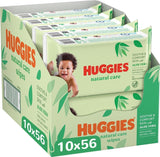 Huggies Natural Aloe Vera Baby Wipes - Pack of 10 (560 Wipes)