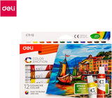 Deli Gouache 12 Colors 12ml/Tube Assorted C1112
