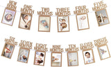 Brain Giggles 1-12 Month Photo Banner for 1st Birthday - Brown