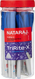 Natara Tririte X Fine Ball Pen 0.7mm Blue 25Pcs Jar