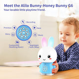 Alilo Honey Bunny Multilingual Buddy and Night Light - Blue - Laadlee