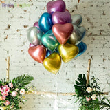 Brain Giggles 10 Inch Colorful Heart Shaped Balloons - Set of 20