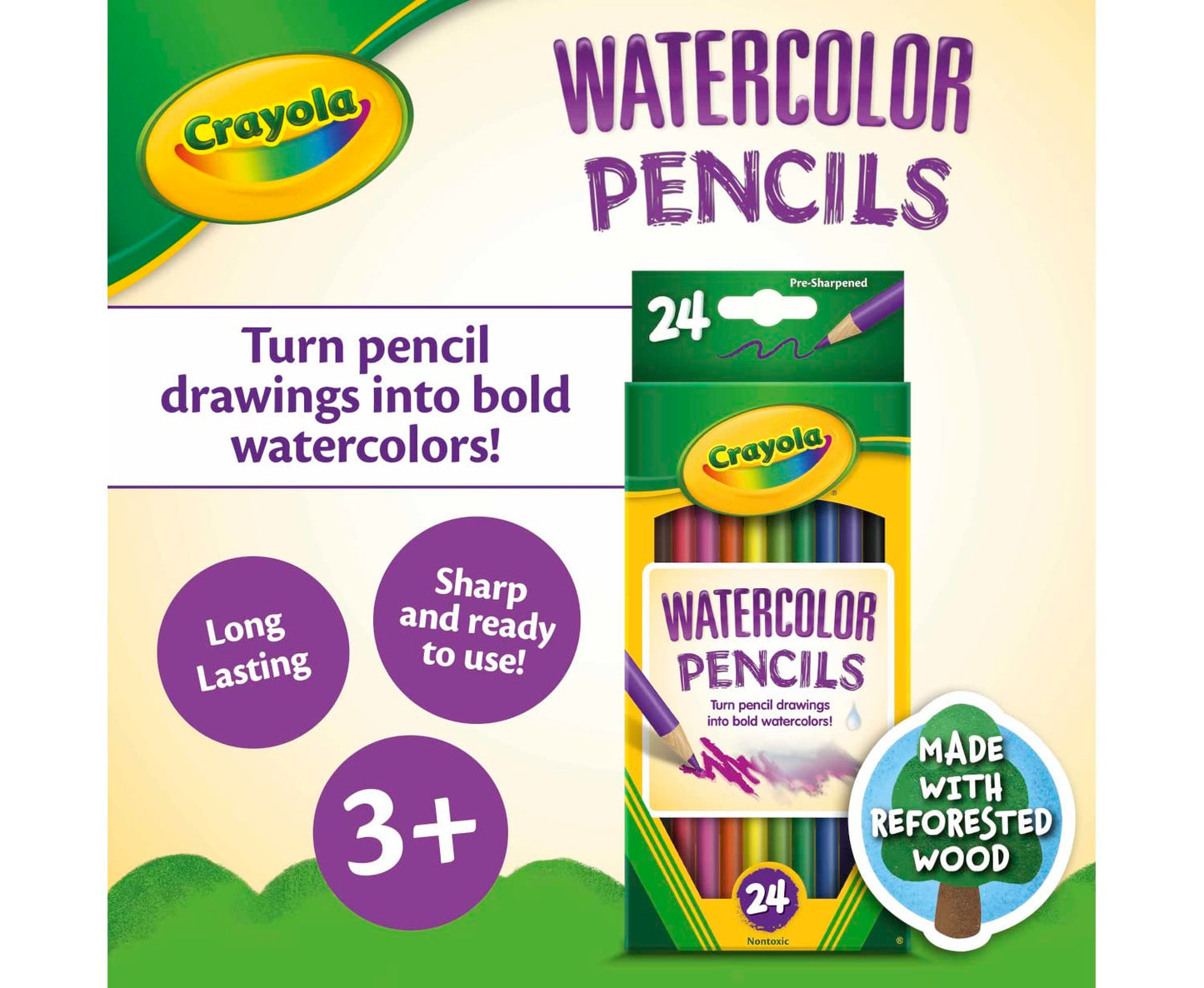 Crayola Watercolor Pencils - Pack of 24