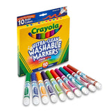 Crayola Ultra Clean Washable Bold Broad Line Markers - Pack of 10 - Laadlee