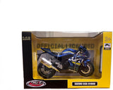 MSZ Suzuki GSX-R1000 Bike 1:12 Die-Cast Replica - Blue - Laadlee