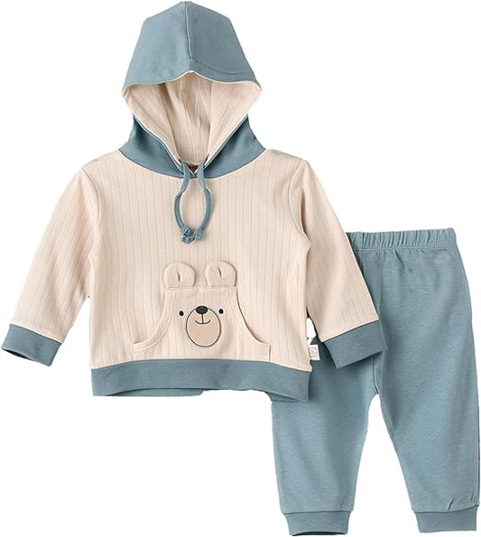Elegant Kids Hoodie and Pyjama Set - Bear - Laadlee