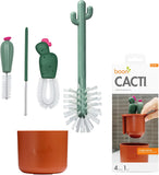 Boon Cacti Bottle Brush Set 4Pc - Brown/Dark Green