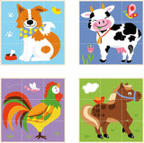 Viga Stacking Cube Puzzle - Farm Animals