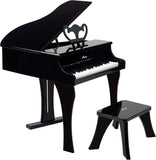 Happy Grand Piano Musical Instrument With Table - Black