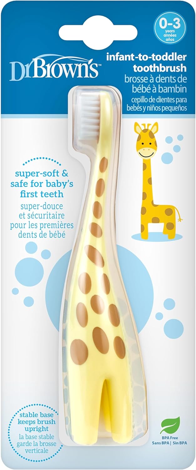 Dr. Brown's Infant-To-Toddler Toothbrush - Giraffe - Laadlee