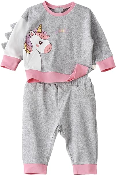Elegant Kids Long Sleeve T-Shirt and Pyjama Set - Unicorn - Laadlee