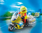 Playmobil Rescue Motorcycle With Flashing Light