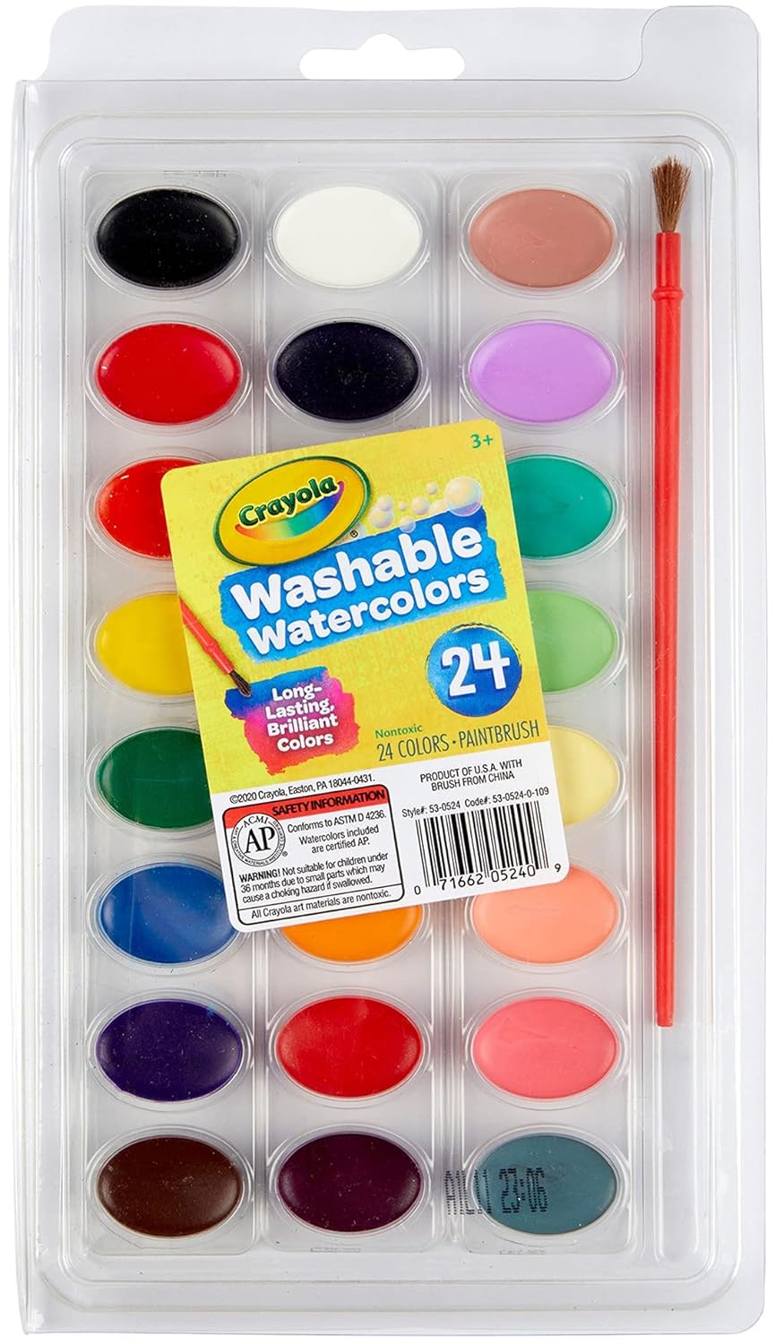 Crayola Washable Watercolors - Pack of 24 - Laadlee
