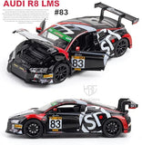 D-Power 1:32 Die-Cast Audi R8 LMS 2022 SF Express #22 Race Car with Lights & Sound