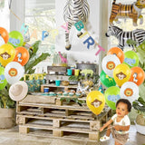 Brain Giggles Multicolor Jungle Animal Balloons - 10pcs