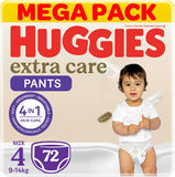 Huggies, Extra Care Culottes - Size 4, 9-14 kg, Mega Pack - 72pcs