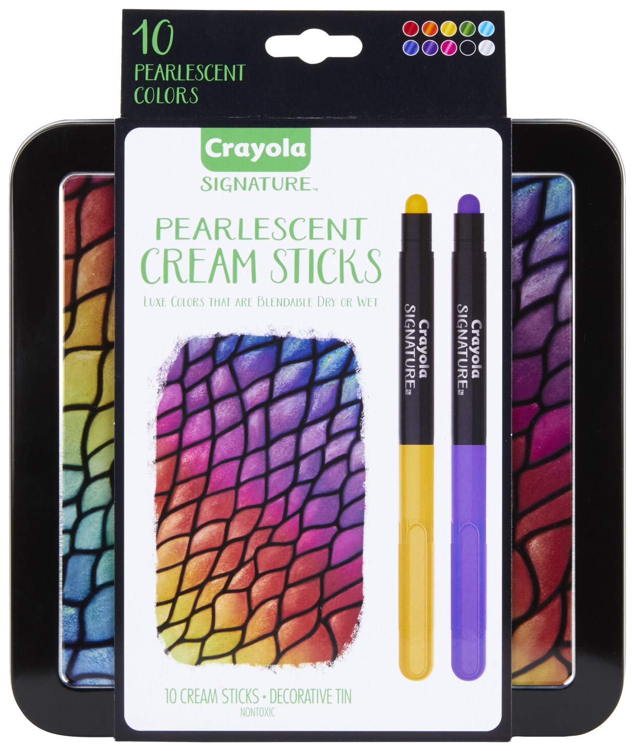 Crayola Signature Pearlescent Cream Sticks - Pack of 10 - Laadlee