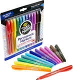 Crayola Permanent Markers - Water Based - Pack of 12 - Laadlee